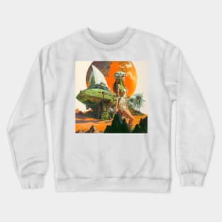 We Are Floating In Space - 77 - Sci-Fi Inspired Retro Artwork Crewneck Sweatshirt